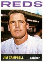 1964 Topps Baseball Cards      303     Jim Campbell